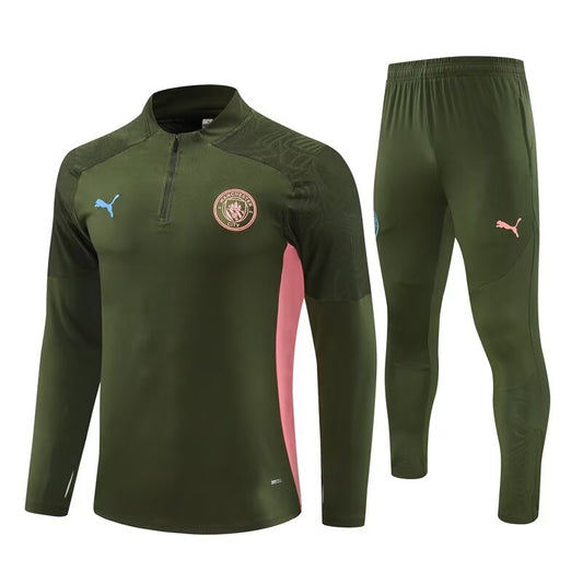 Manchester City 24/25 Army Green Tracksuit